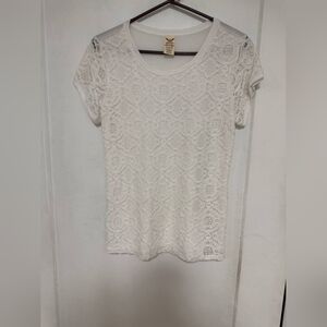 Elegant White Lace Top